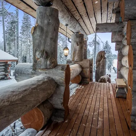 Ferienhaus Spectacular Rural Log House With 2 Saunas Next To A Beautiful