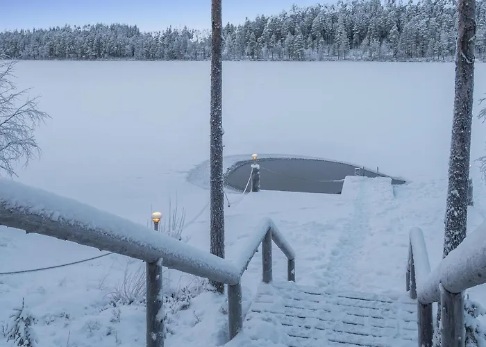 度假居 Spectacular Rural Log House With 2 Saunas Next To A Beautiful