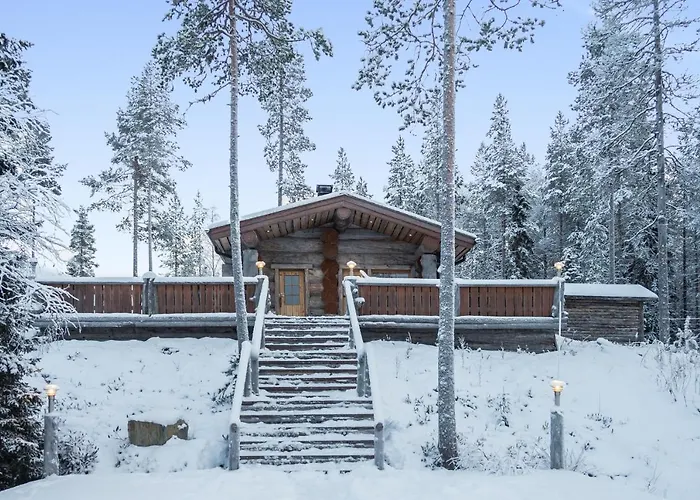 Spectacular Rural Log House With 2 Saunas Next To A Beautiful * 库萨莫