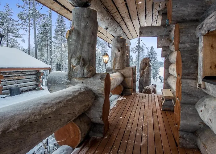 度假居 Spectacular Rural Log House With 2 Saunas Next To A Beautiful