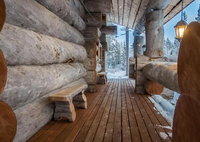 度假居 Spectacular Rural Log House With 2 Saunas Next To A Beautiful
