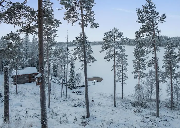 度假居 Spectacular Rural Log House With 2 Saunas Next To A Beautiful 库萨莫