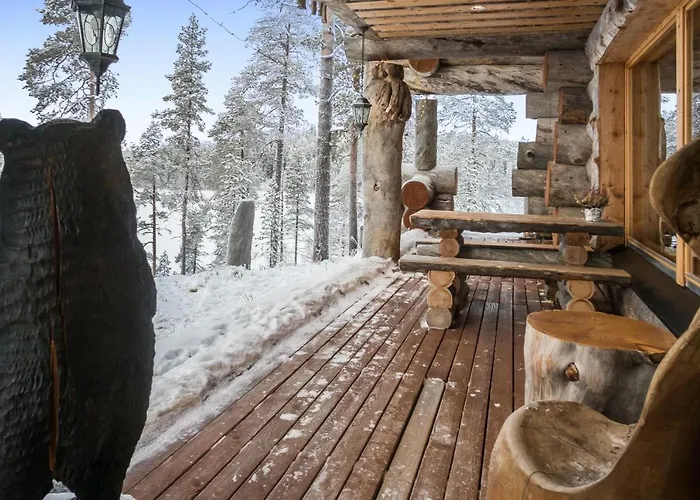 Spectacular Rural Log House With 2 Saunas Next To A Beautiful * 库萨莫